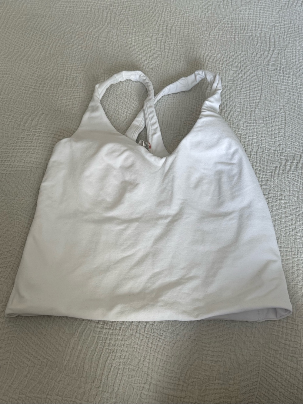 Free People White Cropped Tank Top